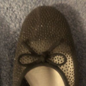 Mesh ballet flat. Sheer elegance and sparkle. Hardly worn.